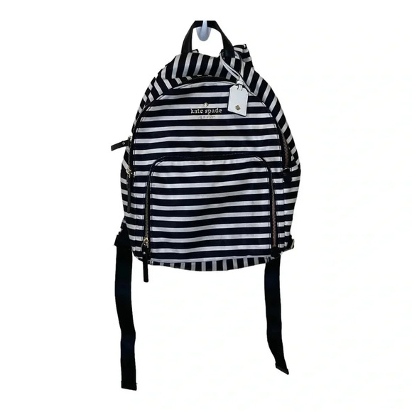 Kate Spade Watson Lane Hartley Striped Kate Spade Backpack daypack - Picture 1 of 12
